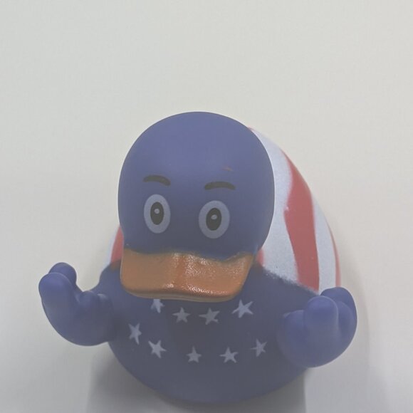 Middle Finger Duck Rubber Ducks Finge Usa Flag Pattern - Picture 2 of 6